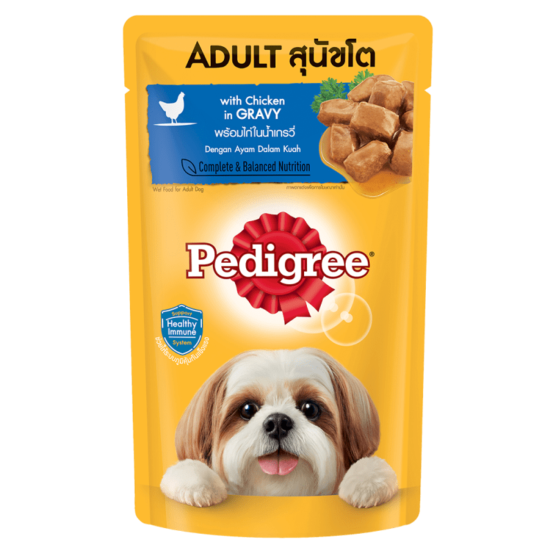 Thức ăn cho chó lớn dạng sốt Pedigree - Vị gà nấu sốt túi 130g 