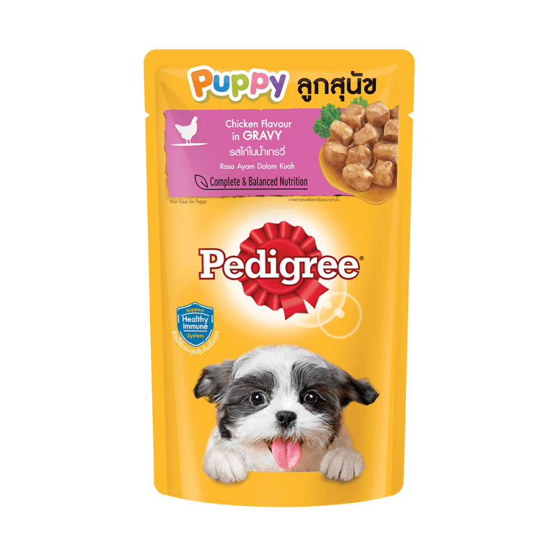 Thức ăn cho chó con dạng sốt Pedigree - Vị gà nấu sốt túi 130g 