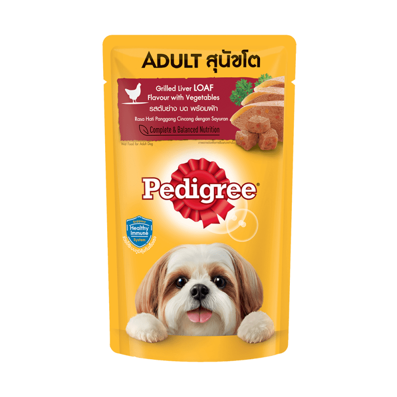 Thức ăn cho chó lớn dạng sốt Pedigree - Vị gan nướng và rau củ túi 130g 